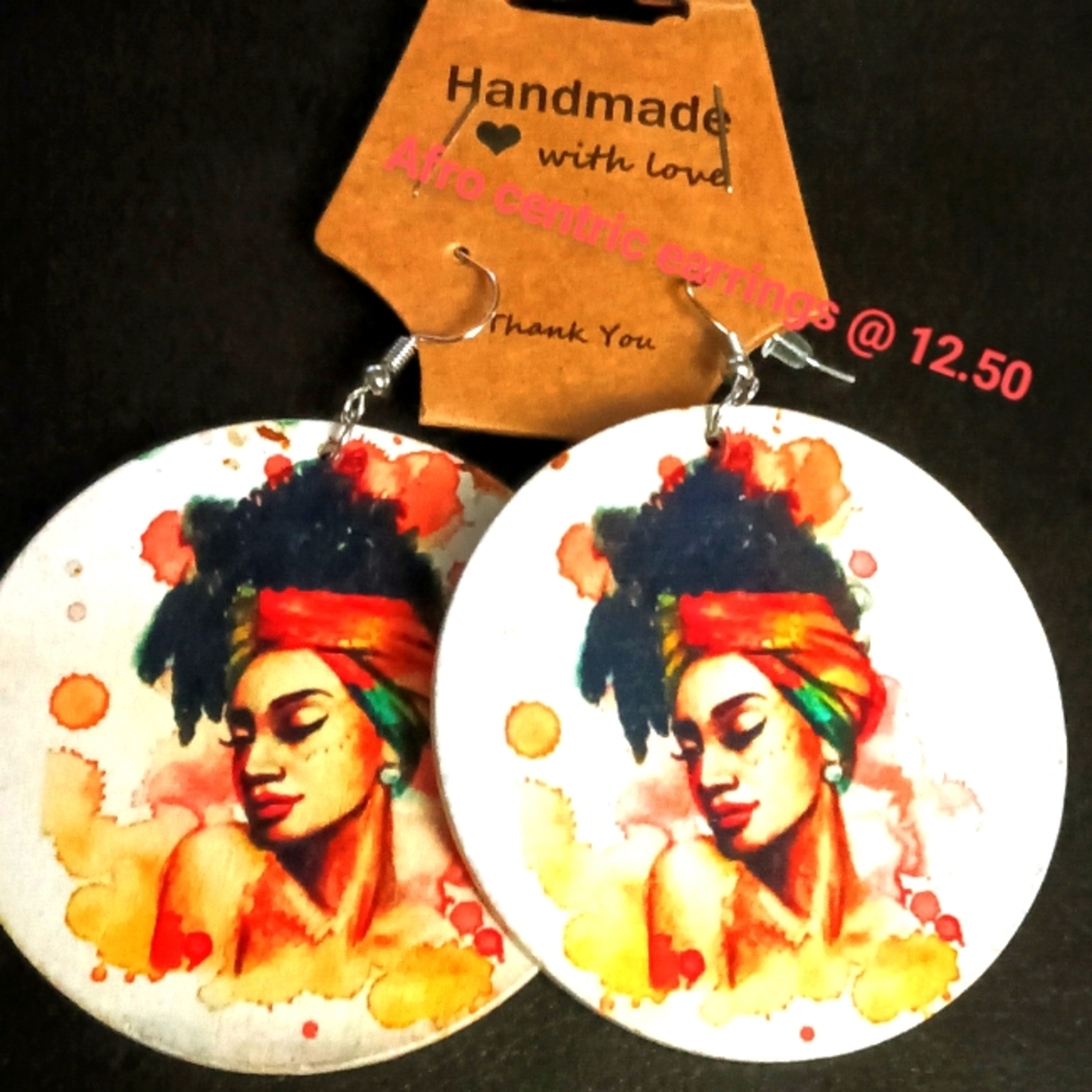Afro centric sister earrings